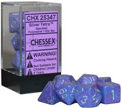 Speckled Tetra / Purple Blue 7 Dice Set - CHX25347